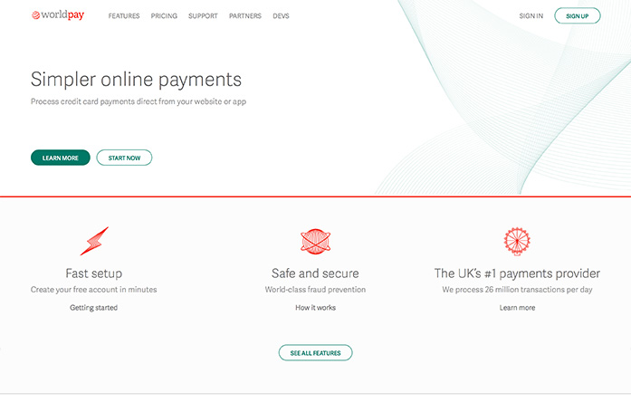 Worldpay Online Payments screenshot